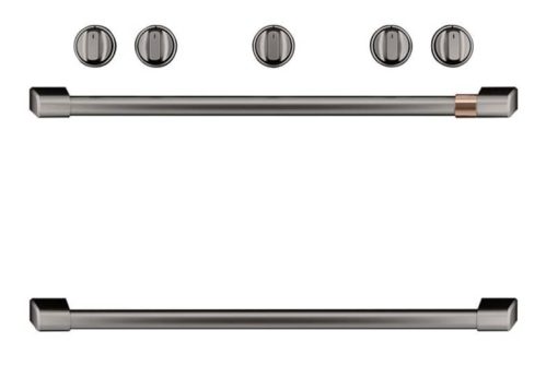 Cafe Brushed Black Freestanding Gas Knobs and Handles