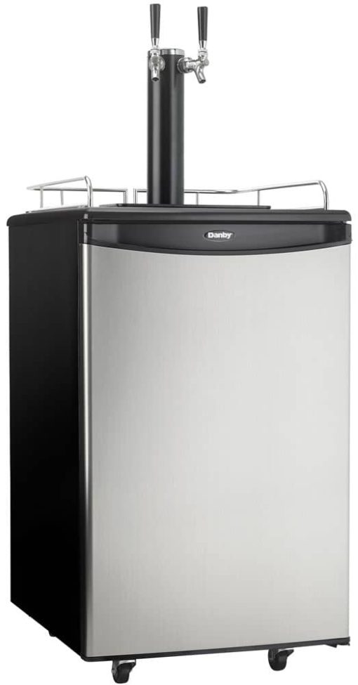 Danby 5.4 Cu. Ft. Spotless Steel Dual-Tap Kegerator