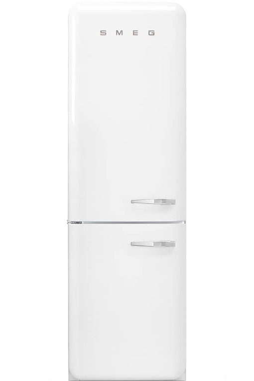Smeg Retro-Style 24" White Left-Hinge Bottom Freezer Refrigerator
