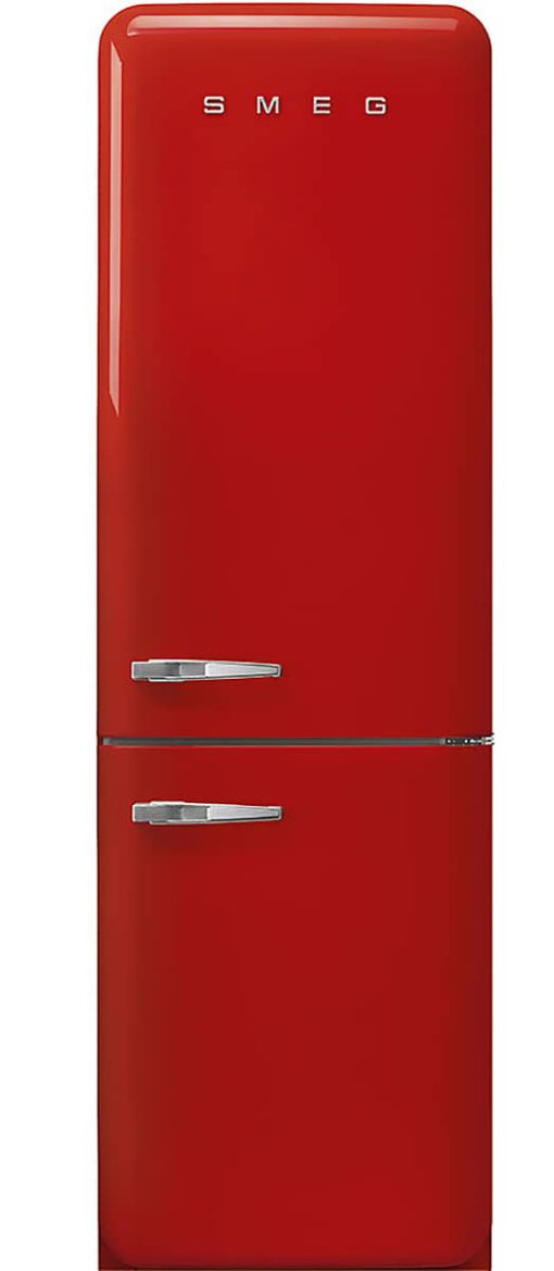 Smeg Retro-Style 24" Red Right-Hinge Bottom Freezer Refrigerator