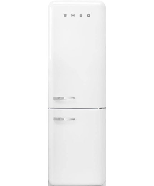 Smeg Retro-Style 24" White Right-Hinge Bottom Freezer Refrigerator