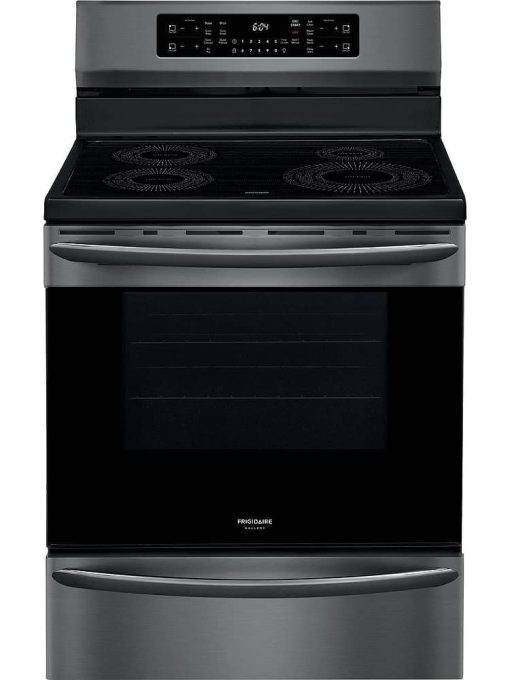 Frigidaire Gallery 30" Smduge-Proof Black Stainless Steel Induction Range With Air Fry