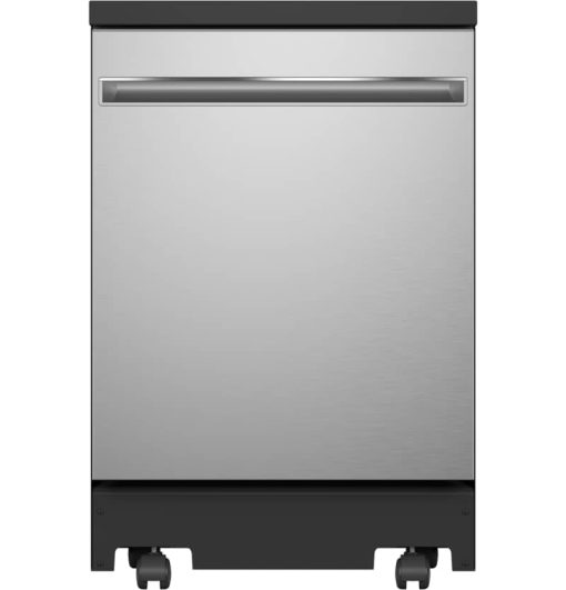 GE 24" Stainless Steel Portable Dishwasher With Sanitize Cycle