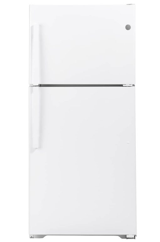 GE 21.9 Cu. Ft. White Garage Ready Top-Freezer Refrigerator
