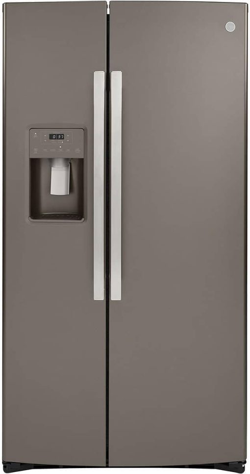 GE 21.8 Cu. Ft. Slate Counter-Depth Side-By-Side Refrigerator