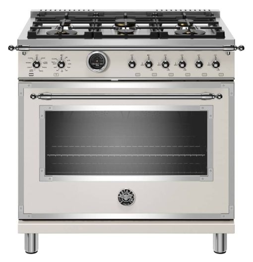 Bertazzoni Heritage Series 36" Avorio Dual Fuel With Electric Self-Clean Oven Range