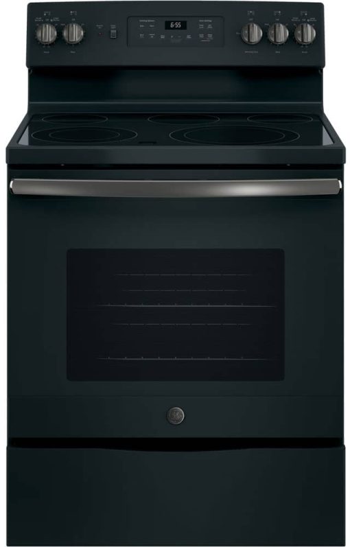 GE 30" Black Slate Freestanding Electric Convection Range