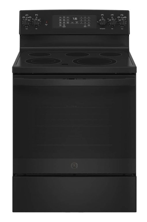 GE 30" Black Freestanding Electric Convection Range With No Preheat Air Fry