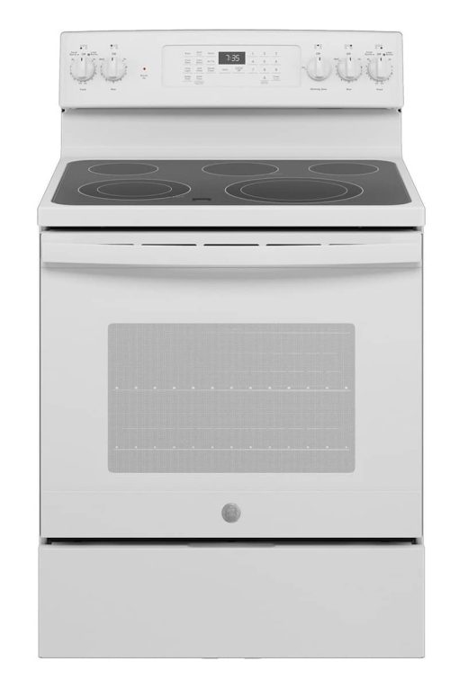 GE 30" White Freestanding Electric Convection Range With No Preheat Air Fry
