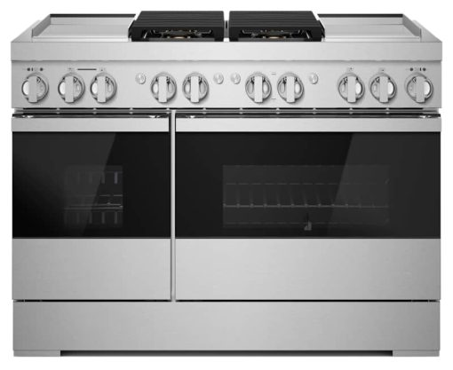 JennAir NOIR 48" Stainless Steel Professional-Style Dual-Fuel Range With Chrome-Infused Griddles