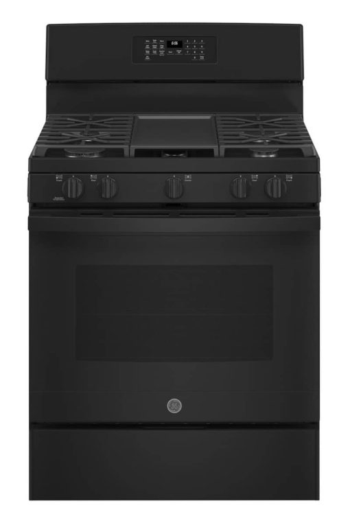 GE 30" Black Freestanding Gas Range