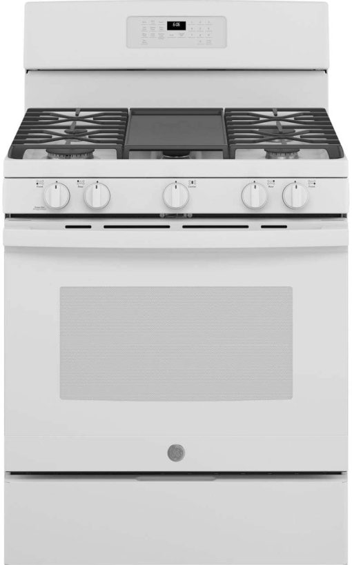 GE 30" White Freestanding Gas Range
