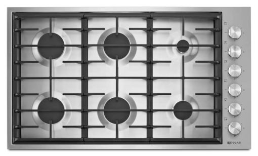 JennAir Euro-Style 36" Stainless Steel 6-Burner Gas Cooktop