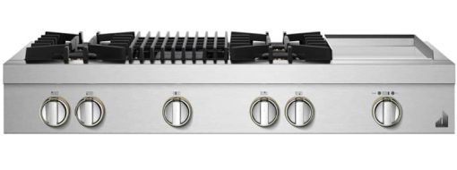 JennAir RISE 48" Stainless Steel Gas Professional-Style Rangetop With Chrome-Infused Griddle And Grill