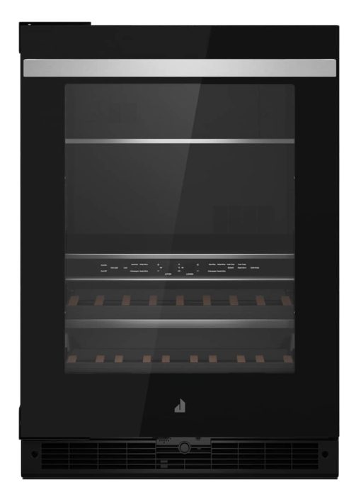 JennAir NOIR 24" Black Frame Left-Hinge Built-In Undercounter Beverage Center
