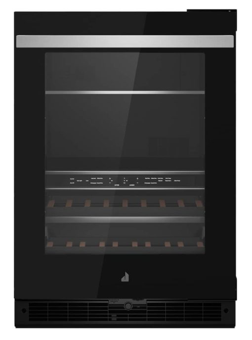 JennAir NOIR 24" Black Frame Right-Hinge Built-In Undercounter Beverage Center