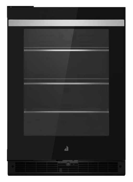 JennAir NOIR 24" Black Glass Door Left-Hinge Undercounter Refrigerator
