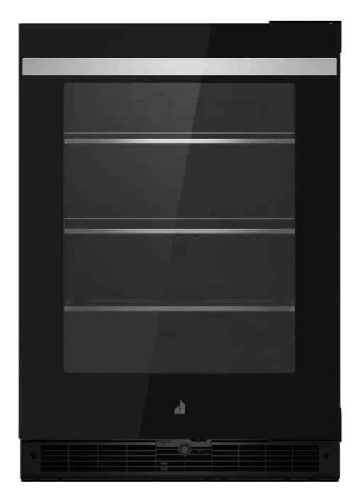 JennAir NOIR 24" Black Glass Door Right-Hinge Undercounter Refrigerator