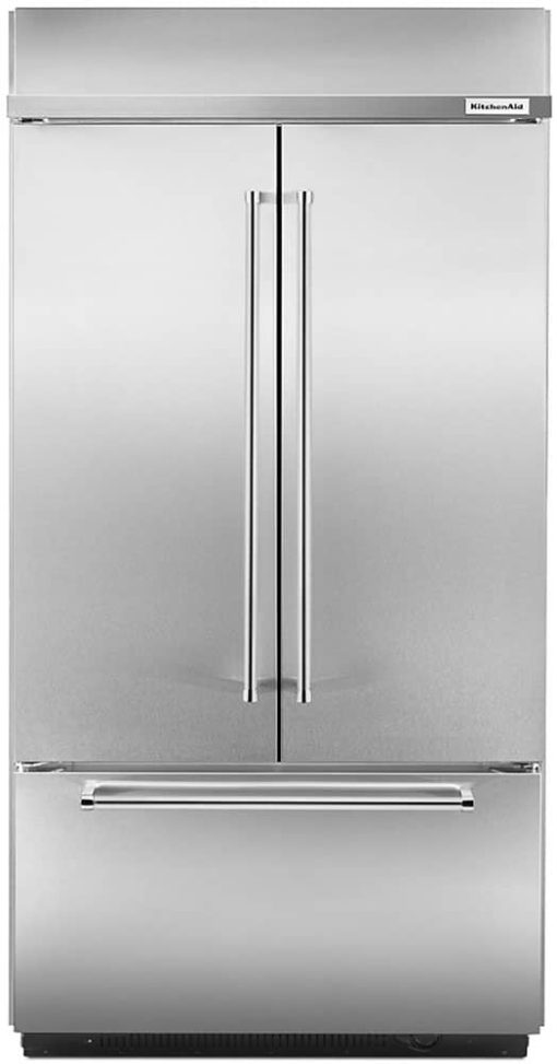 KitchenAid 42" Stainless Steel Built-In French Door Refrigerator With Platinum Interior Design