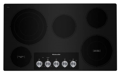 KitchenAid ADA 36" Stainless Steel Electric Cooktop With 5 Elements And Knob Controls