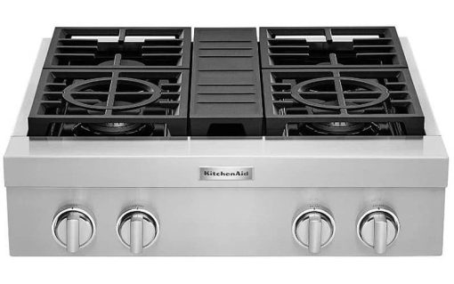 KitchenAid 30" Stainless Steel 4-Burner Commercial-Style Gas Rangetop