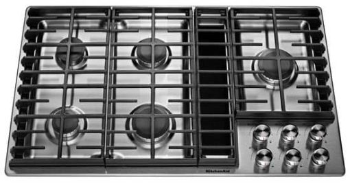 KitchenAid 36" Stainless Steel 5 Burner Gas Downdraft Cooktop