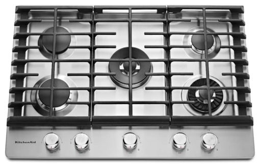 KitchenAid 30" Stainless Steel 5-Burner Gas Cooktop With Griddle