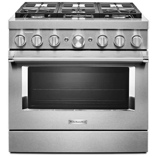 KitchenAid 36'' Stainless Steel Smart Commercial-Style Dual Fuel Range With 6 Burners