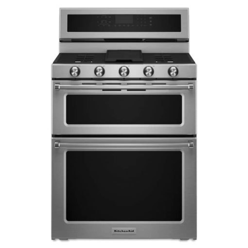 KitchenAid 30" Stainless Steel Gas Double Oven Convection Range