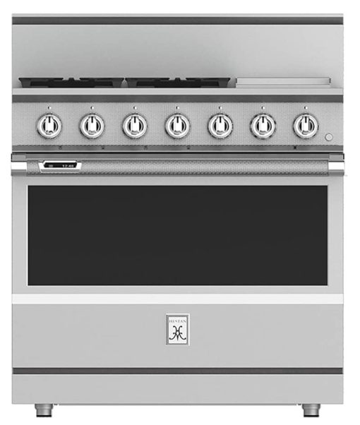 Hestan KRD Series 36" Steeletto 4-Burner Dual Fuel Range With 12" Griddle
