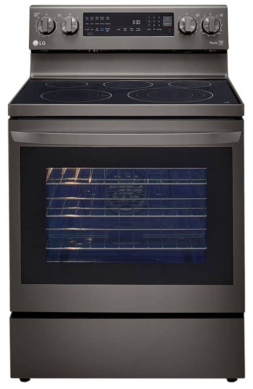 LG 6.3 Cu. Ft. PrintProof Black Stainless Steel Smart Wi-Fi Enabled Fan Convection Electric Range With Air Fry & EasyClean