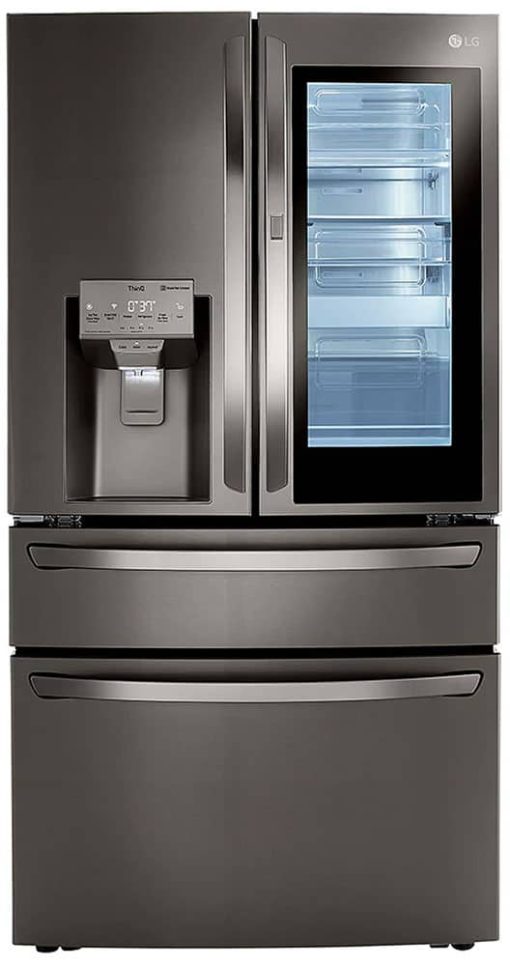 LG 30 Cu. Ft. PrintProof Black Stainless Steel Smart Wi-Fi InstaView Door-In-Door Refrigerator With Craft Ice Maker