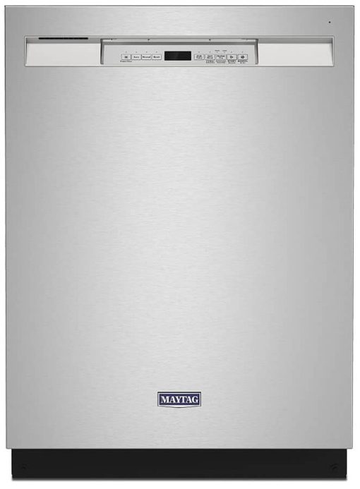 Maytag 24" Fingerprint Resistant Stainless Steel Dishwasher With Stainless Steel Tub And Dual Power Filtration