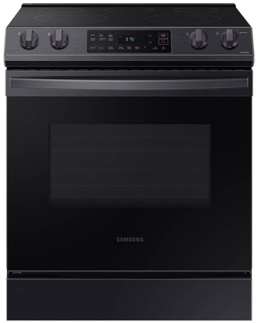 Samsung ADA 6.3 Cu. Ft. Fingerprint Resistant Black Stainless Steel Front Control Slide-In Electric Range