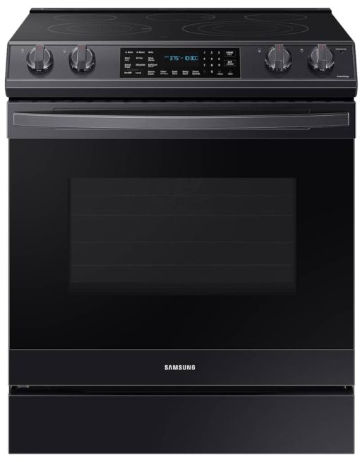 Samsung ADA 6.3 Cu. Ft. Fingerprint Resistant Black Stainless Steel Convection Slide-In Electric Range With Air Fry