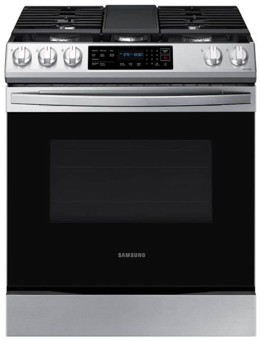 Samsung ADA 6 Cu. Ft. Fingerprint Resistant Stainless Steel Slide-In Gas Range With Convection & Wi-Fi