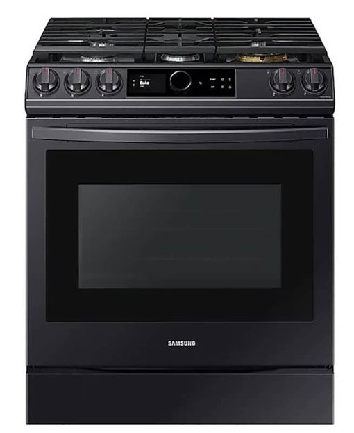 Samsung 6 Cu. Ft. Fingerprint Resistant Black Stainless Steel Slide-In Gas Range With Smart Dial, Air Fry & Wi-Fi