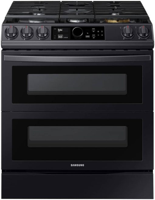 Samsung ADA 6 Cu. Ft. Fingerprint Resistant Black Stainless Steel Flex Duo Slide-In Gas Range With Smart Dial, Air Fry & Wi-Fi
