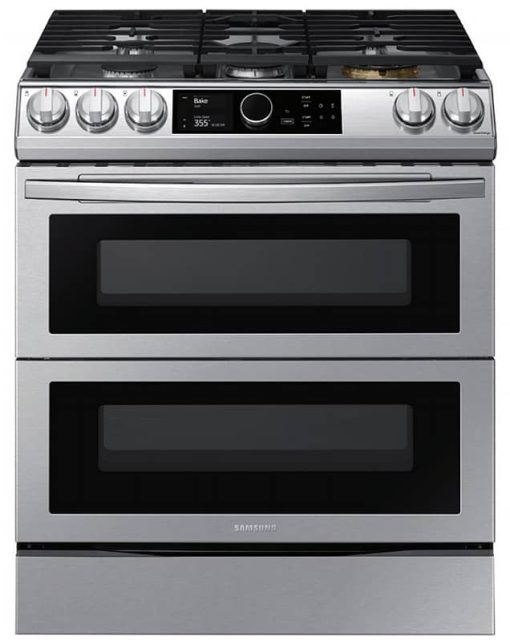 Samsung ADA 6 Cu. Ft. Fingerprint Resistant Stainless Steel Flex Duo Slide-In Gas Range With Smart Dial, Air Fry & Wi-Fi