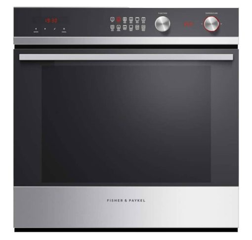 Fisher & Paykel Series 7 24" Black Glass And Stainless Steel Single Wall Oven, 11 Function