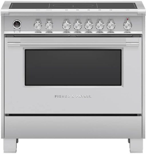Fisher & Paykel Series 9 36" Stainless Steel Induction Range, 5 Zones With SmartZone, Self-Cleaning