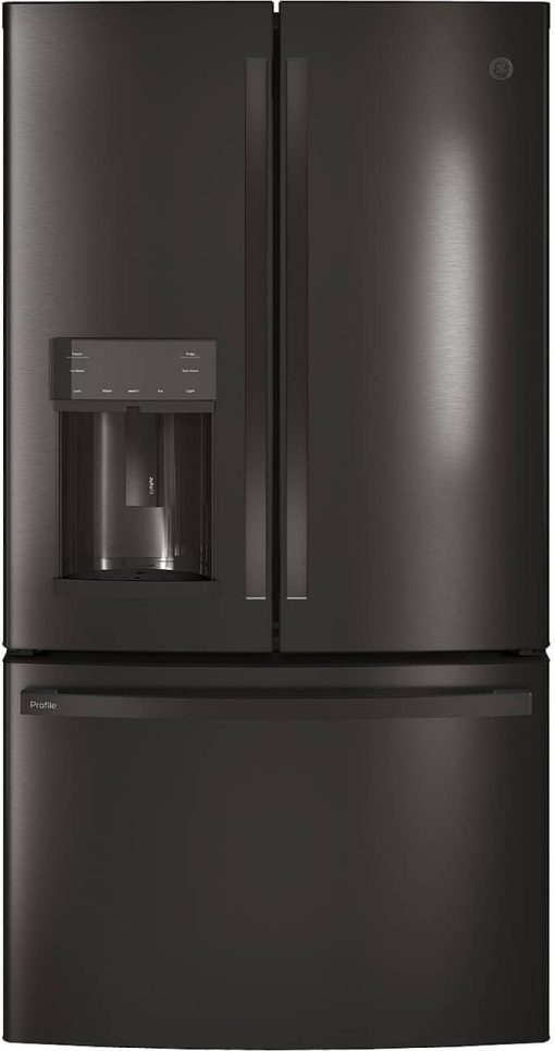 GE Profile ADA 27.7 Cu. Ft. Black Stainless Steel French-Door Refrigerator With Door In Door And Hands-Free AutoFill