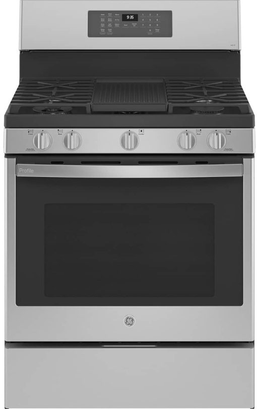 GE Profile 30" Fingerprint Resistant Stainless Steel Freestanding Self Clean Gas Range With No Preheat Air Fry
