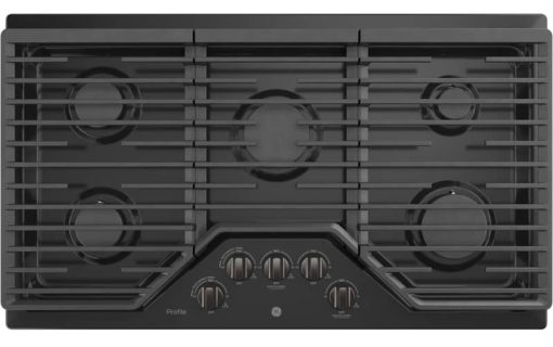 GE Profile ADA 36" Black Stainless Built-In Gas Cooktop With 5 Burners