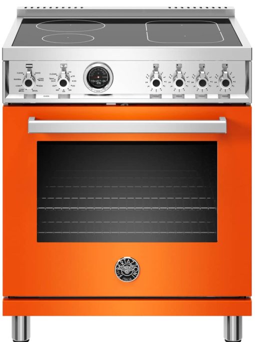 Bertazzoni Professional Series 30" Orange Self-Clean Induction Range