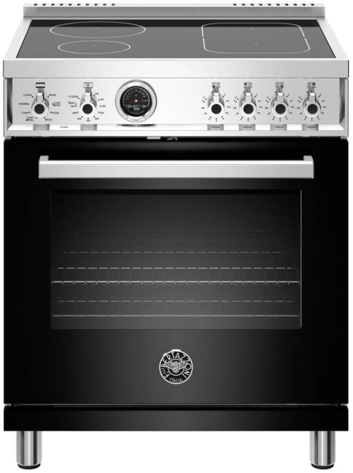 Bertazzoni Professional Series 30" Black Self-Clean Induction Range