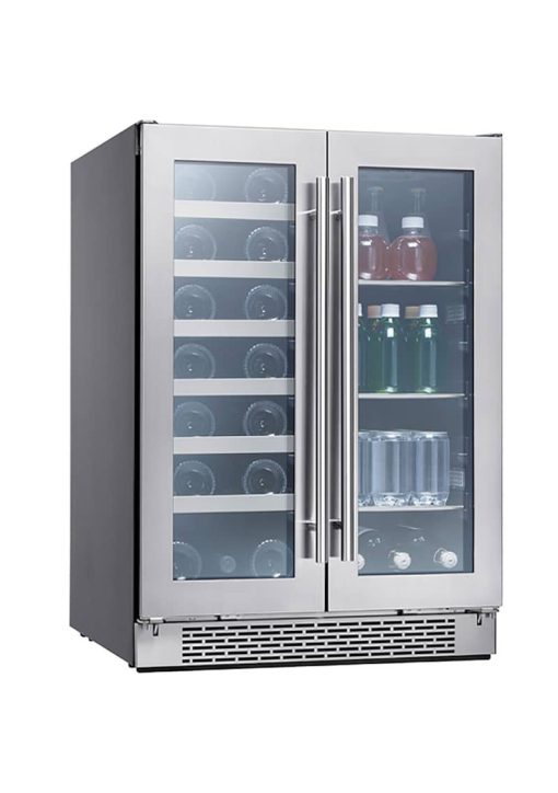 Zephyr Presrv 5.2 Cu. Ft. Stainless Frame Dual Zone French Door Wine & Beverage Cooler