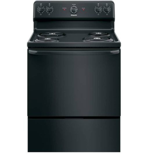 GE Hotpoint 30" Black Freestanding Electric Range