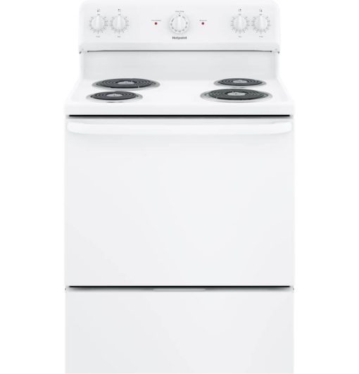 GE Hotpoint 30" White Freestanding Electric Range
