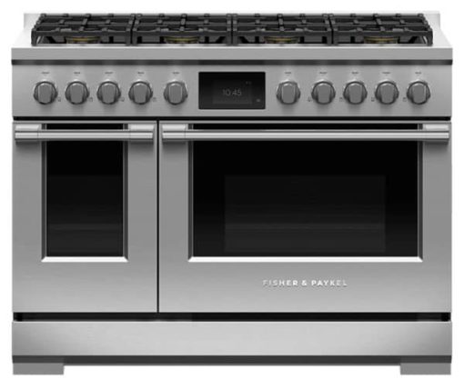 Fisher & Paykel Series 9 Professional 48" Stainless Steel Dual Fuel Range, 8 Burners, Self-Cleaning, Natural Gas